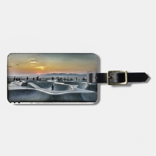 Skateboard Park Sunset Bagagelabel (Voorkant horizontaal)