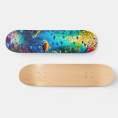 Skateboard Peces en el mundo submarino (Horizontaal)