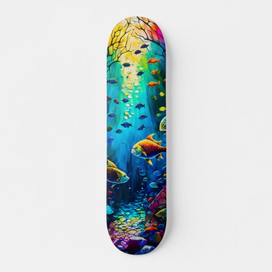 Skateboard Peces en el mundo submarino (Voorkant)