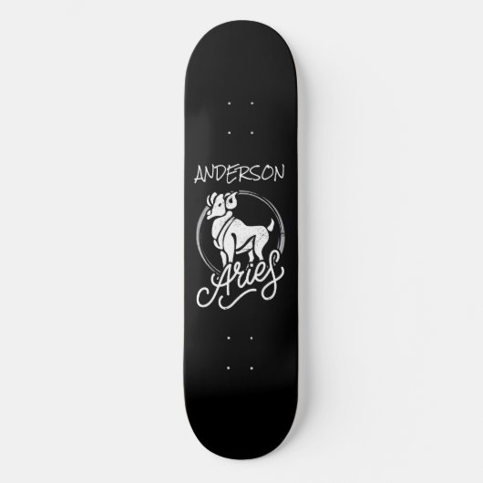 skateboard Personalized Aries Zodiac Sign Ram (Voorkant)