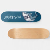 skateboard Personalized Blue Shark (Horizontaal)