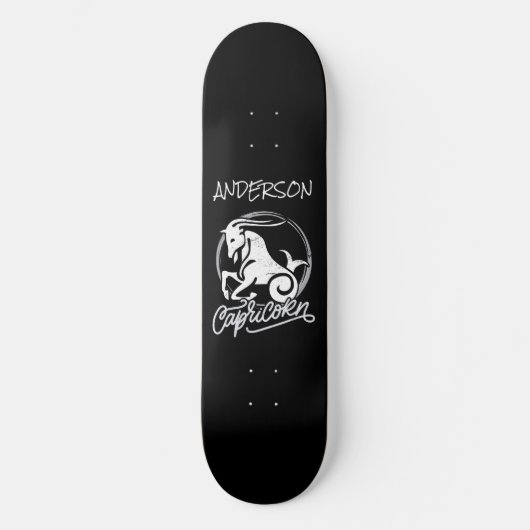 skateboard Personalized Capricorn Zodiac (Voorkant)