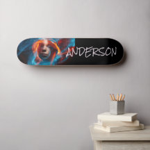 Skateboard Personalized Modern Mystery Space Girl