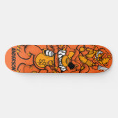 Skateboard Personalized Oranje Attack Teddies (Horizontaal)