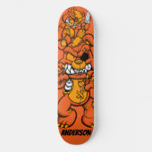 Skateboard Personalized Oranje Attack Teddies (Voorkant)