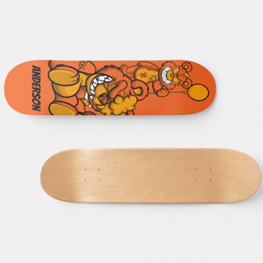 Skateboard Personalized Oranje Teddies (Horizontaal)