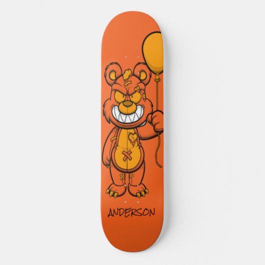 Skateboard Personalized Oranje Teddy Zombie (Voorkant)