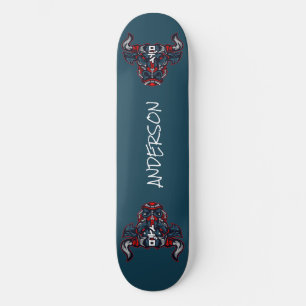 skateboard Personalized Red Bull Mecha