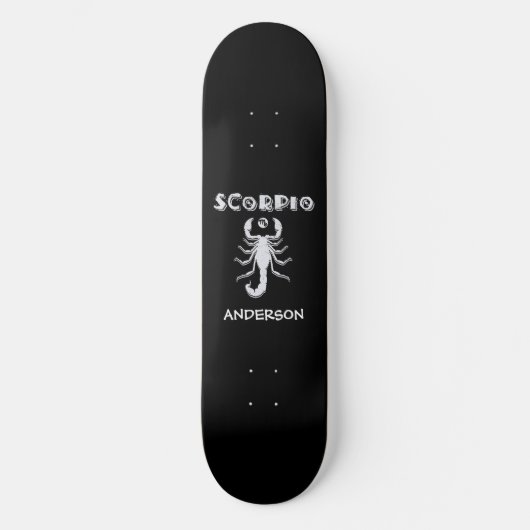skateboard Personalized Scorpio Zodiac Sign (Voorkant)