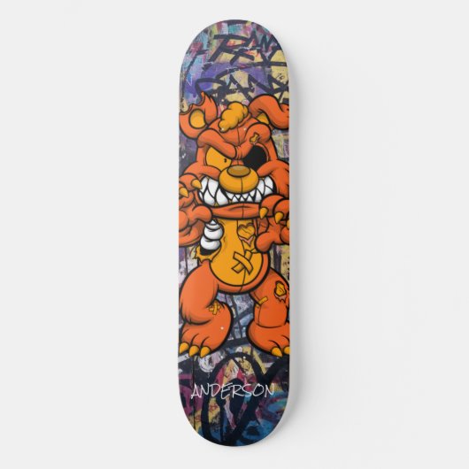 Skateboard Personalized Teddy Zombie (Voorkant)