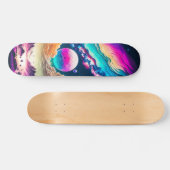 Skateboard Planetas y nubes en el universo (Horizontaal)