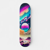 Skateboard Planetas y nubes en el universo (Voorkant)