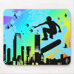 skateboard. plank met vogels. muismat