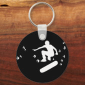 skateboard. plank met vogels. sleutelhanger (Voorkant)