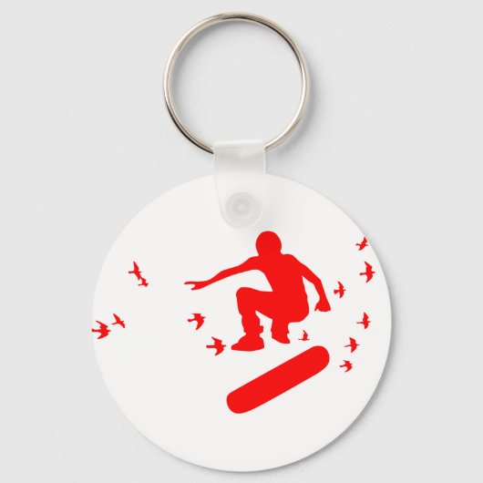 skateboard. plank met vogels. sleutelhanger (Voorkant)