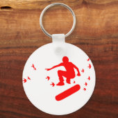 skateboard. plank met vogels. sleutelhanger (Voorkant)
