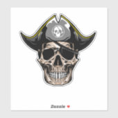 Skateboard plezier Jolly Roger Skull Sticker (Vel)