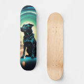 Skateboard Poderoso perro negro guardián (Voorkant)