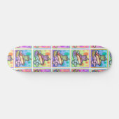 Skateboard - Pop Art Hot Dog met chips en een dran (Horizontaal)