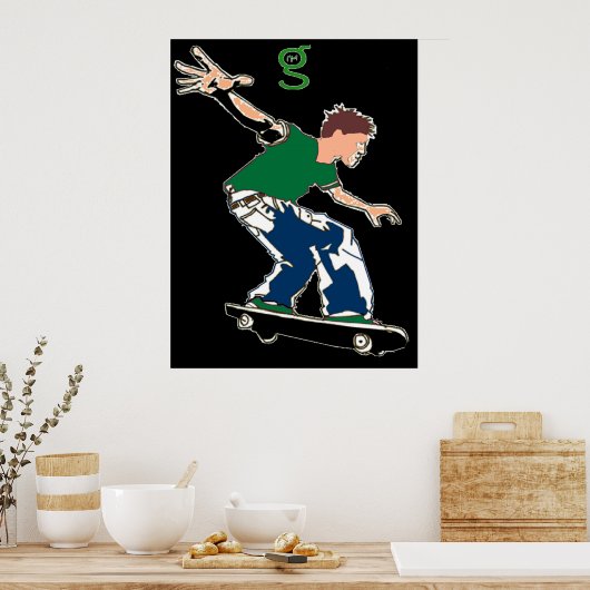 Skateboard Poster van I'm G Skateboards (Keuken)