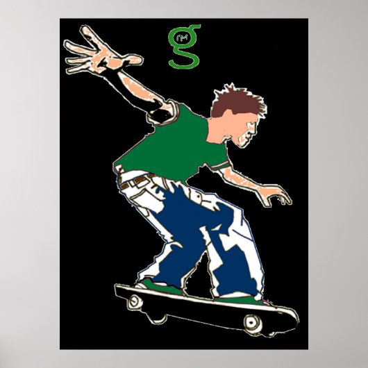 Skateboard Poster van I'm G Skateboards (Voorkant)