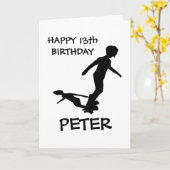 SKATEBOARD Power Slide HAPPY BIRTHDAY-Kaart Kaart (Gele Bloem)