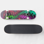 Skateboard Psicodélico - Diseño Vibrante (Horizontaal)