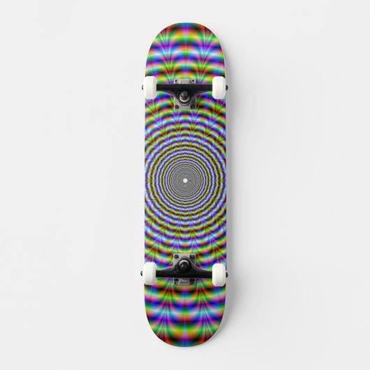 Skateboard Psychedelic Neon Ripples (Voorkant)