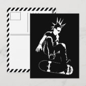 skateboard punk briefkaart (Voorkant / Achterkant)