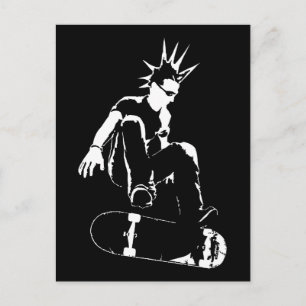 skateboard punk briefkaart