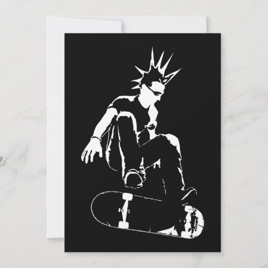 skateboard punk kaart (Voorkant)