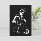 skateboard punk kaart (Staand voorkant)