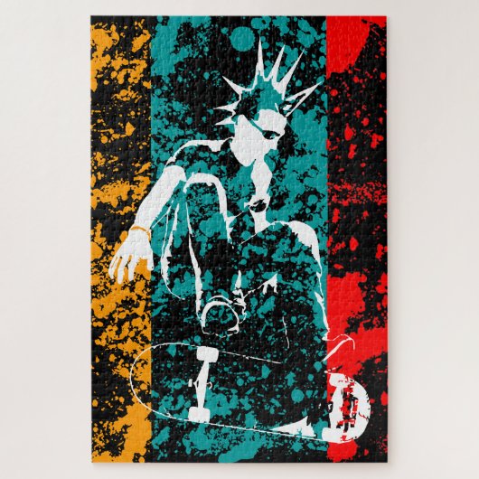 skateboard punk legpuzzel (Verticaal)
