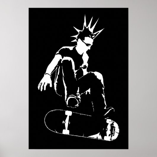 skateboard punk poster (Voorkant)