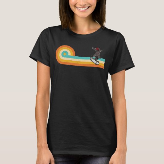 Skateboard raccoon stunts schaats t-shirt (Voorkant)