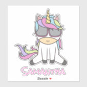 Skateboard Raiinbow Unicorn Sticker (Vel)