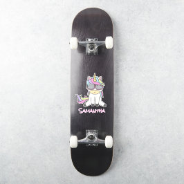 Skateboard Raiinbow Unicorn Sticker