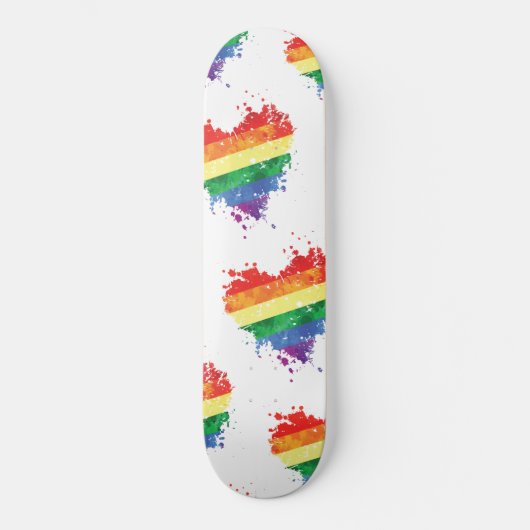 Skateboard - Rainbow Heart (Voorkant)