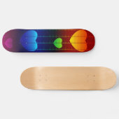 Skateboard, Rainbow Heart Pattern Persoonlijk Skateboard (Horizontaal)