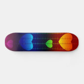 Skateboard, Rainbow Heart Pattern Persoonlijk Skateboard (Horizontaal)