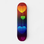 Skateboard, Rainbow Heart Pattern Persoonlijk Skateboard (Voorkant)