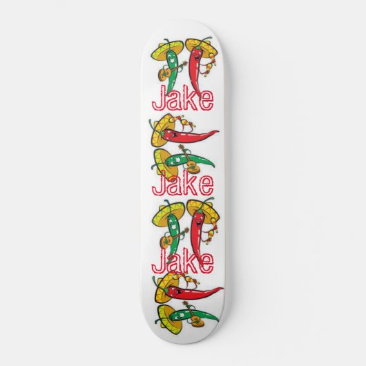 Skateboard Red Green Pepper (Voorkant)