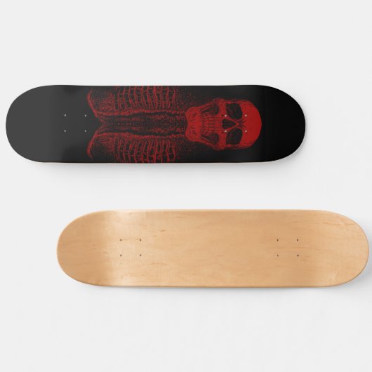 skateboard Red Skull Skeleton (Horizontaal)