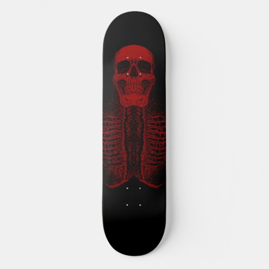 skateboard Red Skull Skeleton (Voorkant)