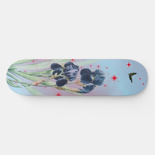 Skateboard RED STARS BLUE IRIS (Horizontaal)
