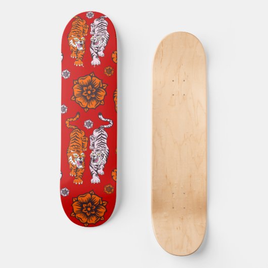 Skateboard Red Tigers (Voorkant)
