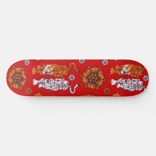 Skateboard Red Tigers (Horizontaal)