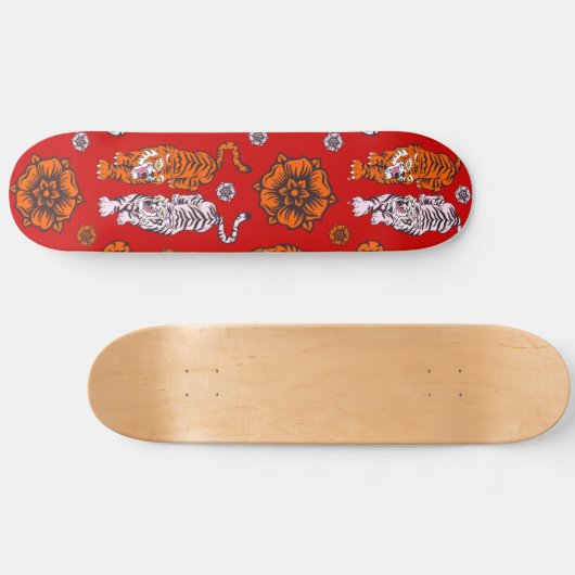 Skateboard Red Tigers (Horizontaal)