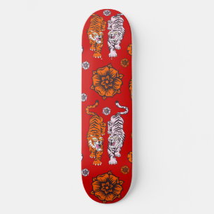 Skateboard Red Tigers