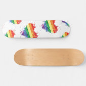 Skateboard - Regenboog Hart (Horizontaal)